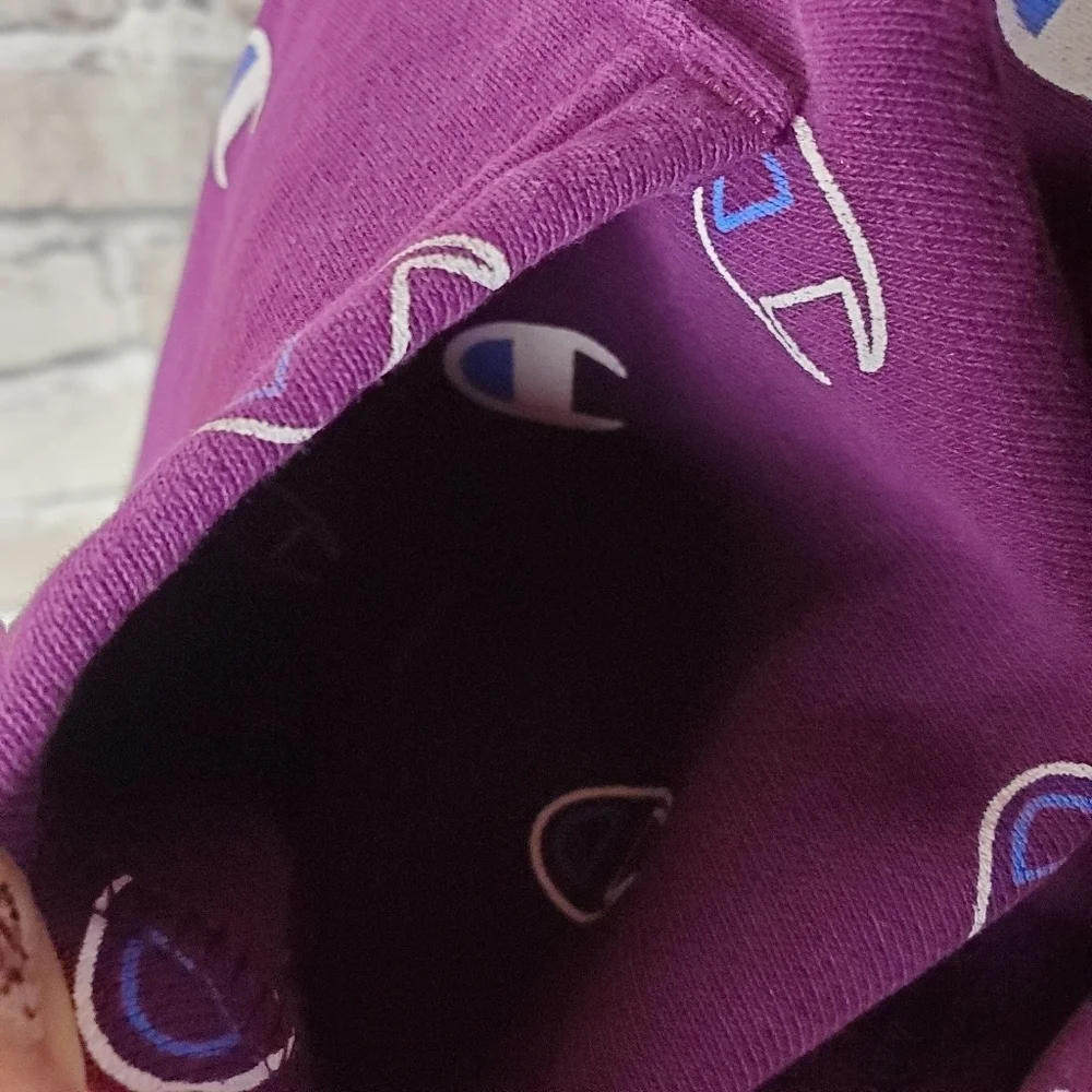 Champion Purple Reverse Weave Hoodie Tossed  Cs Size Small - Picture 14 of 16